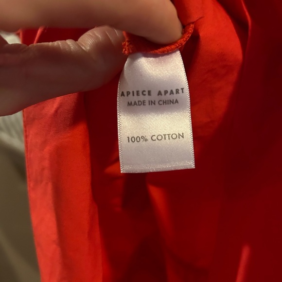 Apiece Apart Red Snap Button Dress - Picture 4 of 8